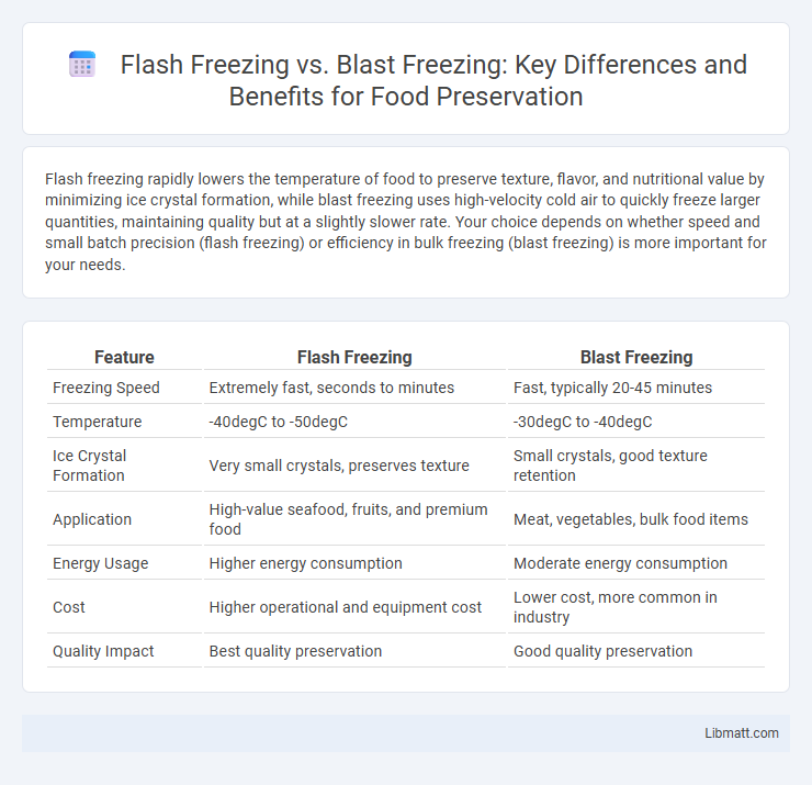 Flash Freezing vs. Blast Freezing: Key Differences and Benefits for Food Preservation