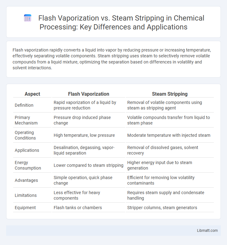 Flash Vaporization vs. Steam Stripping in Chemical Processing: Key Differences and Applications