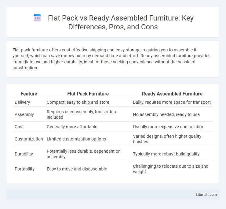 Flat Pack vs Ready Assembled Furniture: Key Differences, Pros, and Cons