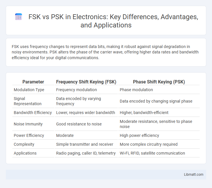 FSK vs PSK in Electronics: Key Differences, Advantages, and Applications