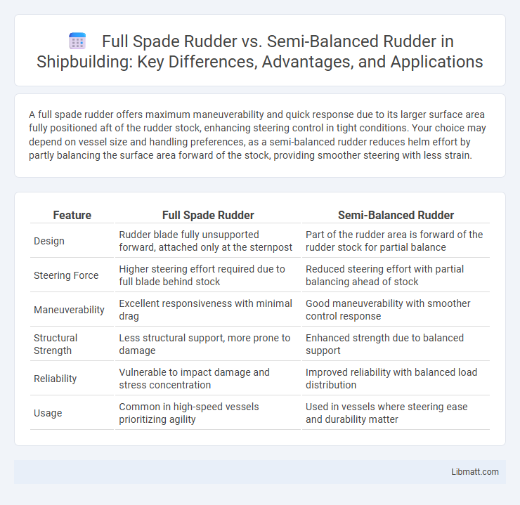 Full Spade Rudder vs. Semi-Balanced Rudder in Shipbuilding: Key Differences, Advantages, and Applications