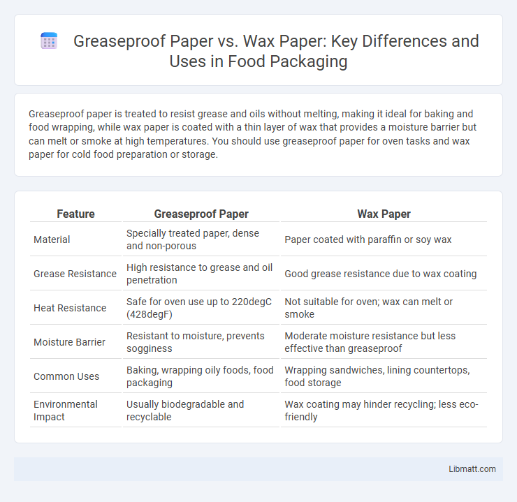 Greaseproof Paper vs. Wax Paper: Key Differences and Uses in Food Packaging