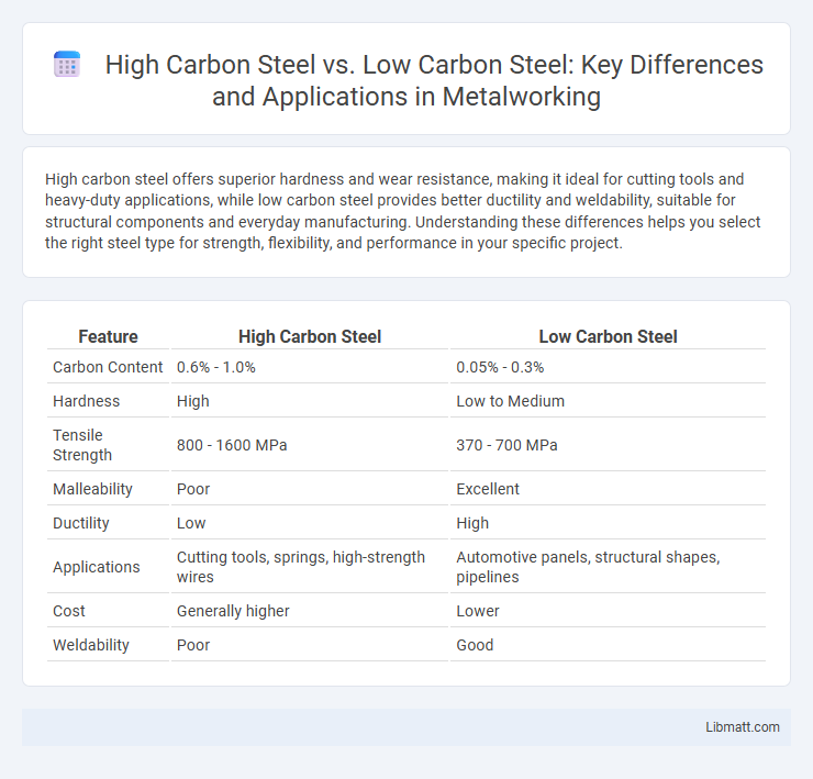 High Carbon Steel vs. Low Carbon Steel: Key Differences and Applications in Metalworking