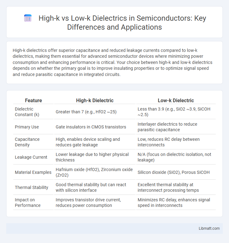 High-k vs Low-k Dielectrics in Semiconductors: Key Differences and Applications