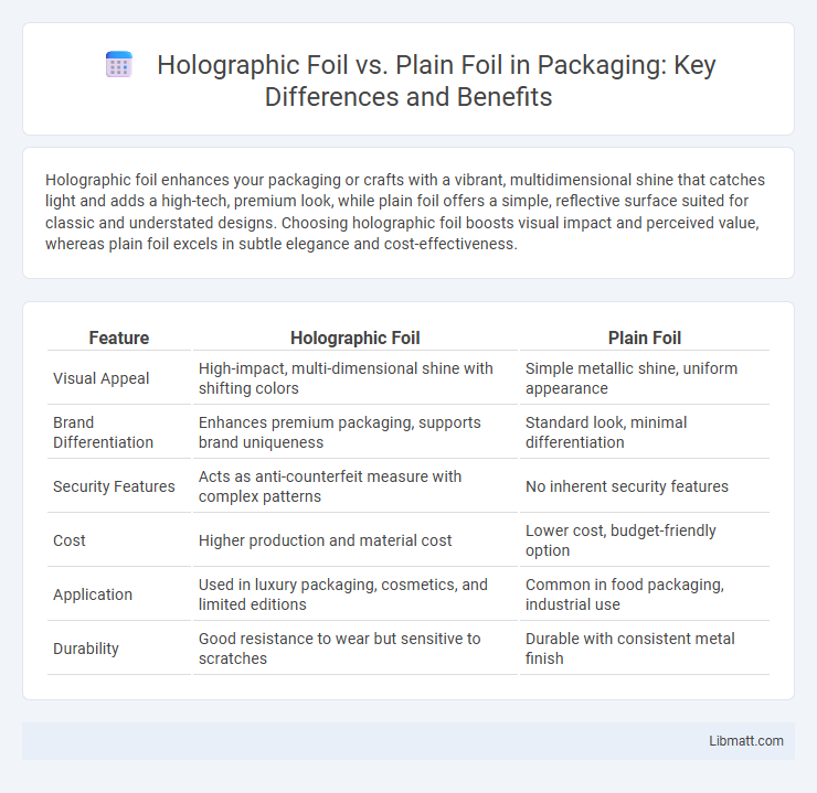 Holographic Foil vs. Plain Foil in Packaging: Key Differences and Benefits