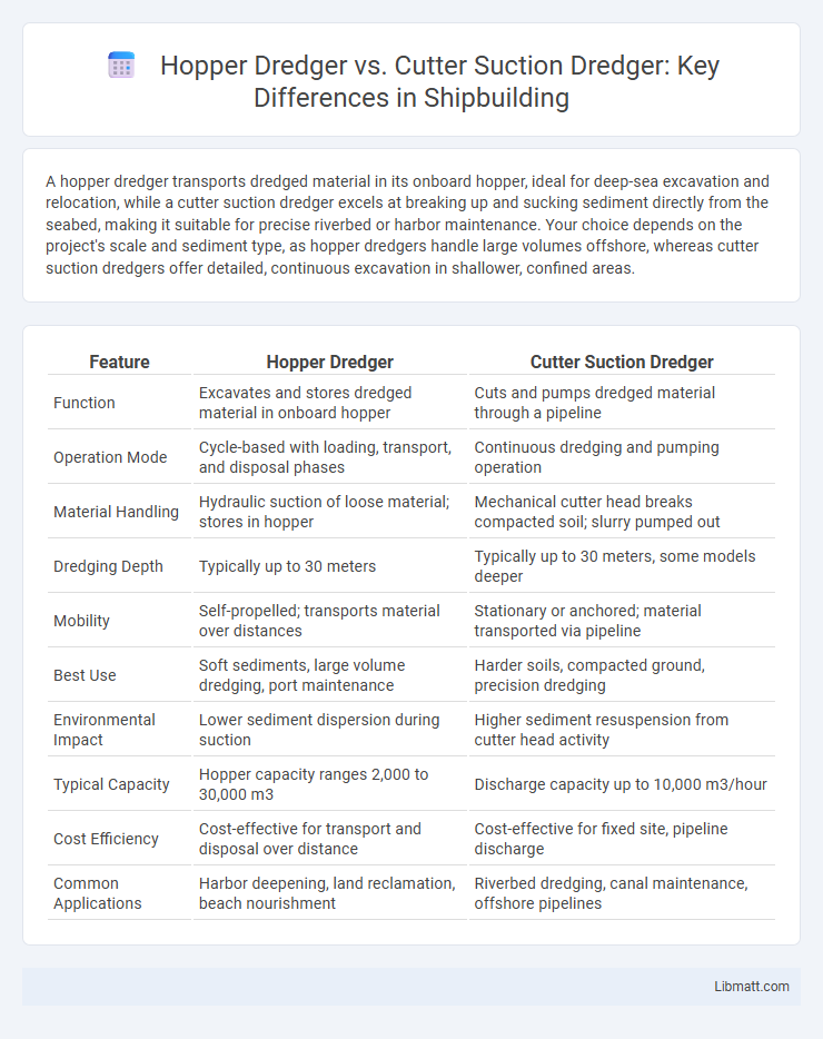 Hopper Dredger vs. Cutter Suction Dredger: Key Differences in Shipbuilding