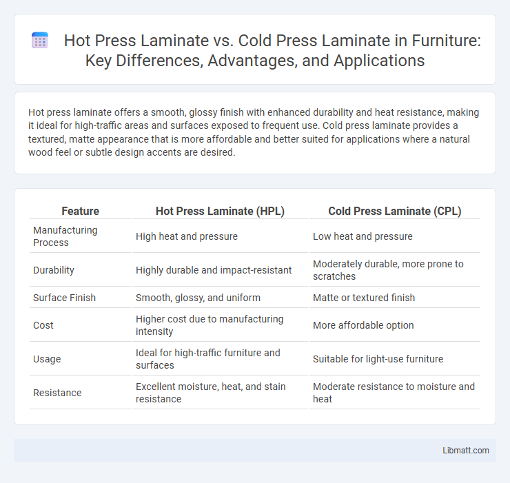 Hot Press Laminate vs. Cold Press Laminate in Furniture: Key Differences, Advantages, and Applications