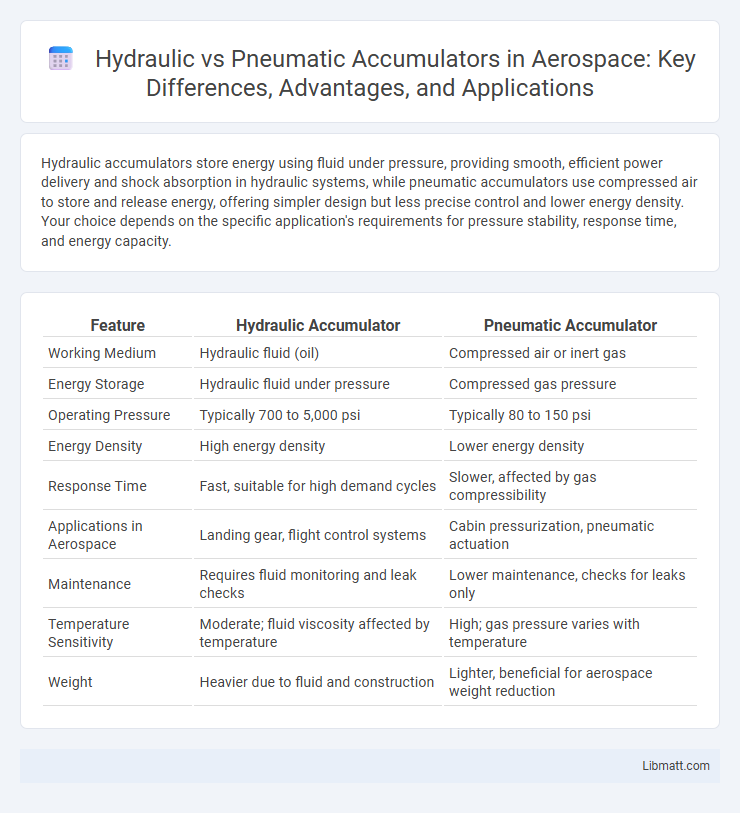 Hydraulic vs Pneumatic Accumulators in Aerospace: Key Differences, Advantages, and Applications