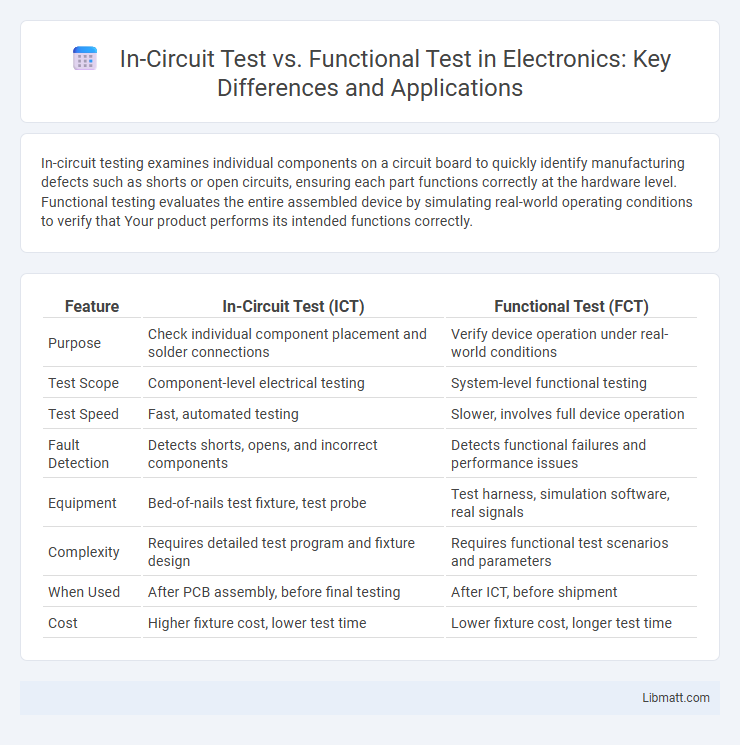 In-Circuit Test vs. Functional Test in Electronics: Key Differences and Applications