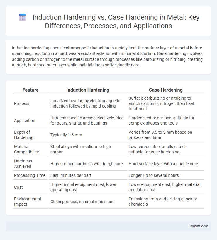 Induction Hardening vs. Case Hardening in Metal: Key Differences, Processes, and Applications
