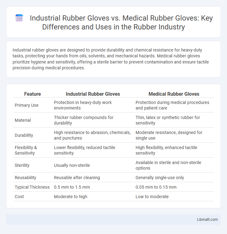 Industrial Rubber Gloves vs. Medical Rubber Gloves: Key Differences and Uses in the Rubber Industry