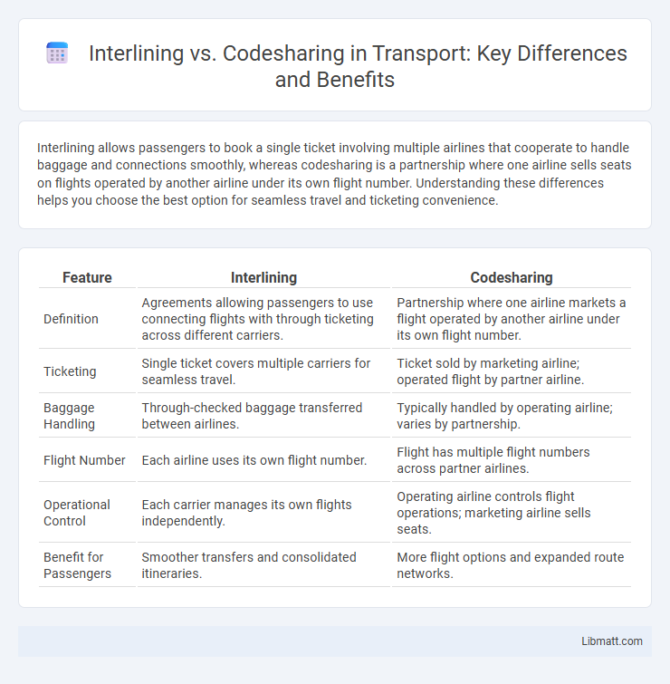 Interlining vs. Codesharing in Transport: Key Differences and Benefits