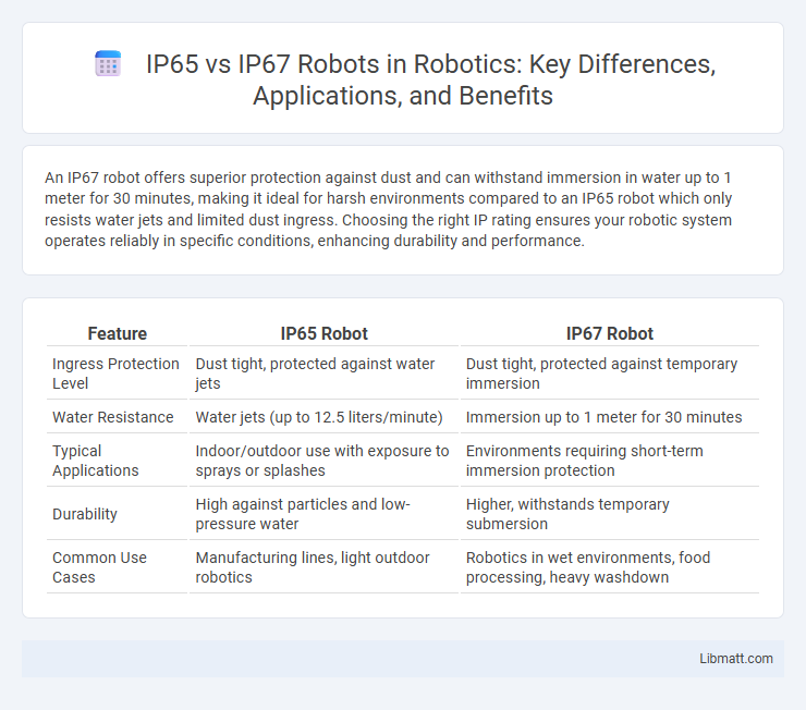 IP65 vs IP67 Robots in Robotics: Key Differences, Applications, and Benefits