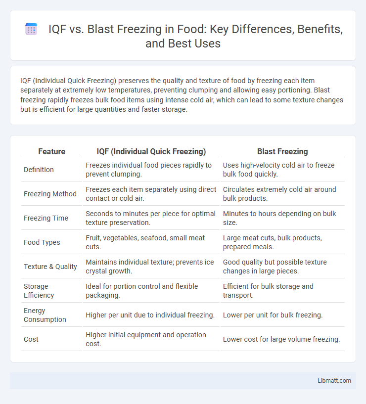 IQF vs. Blast Freezing in Food: Key Differences, Benefits, and Best Uses