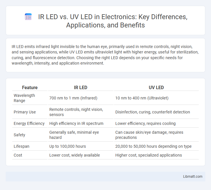 IR LED vs. UV LED in Electronics: Key Differences, Applications, and Benefits