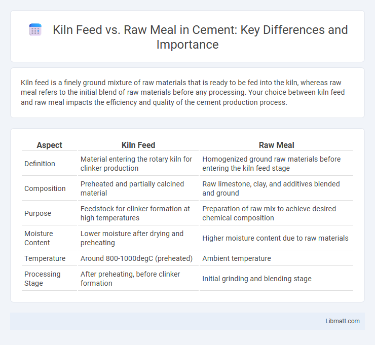Kiln Feed vs. Raw Meal in Cement: Key Differences and Importance
