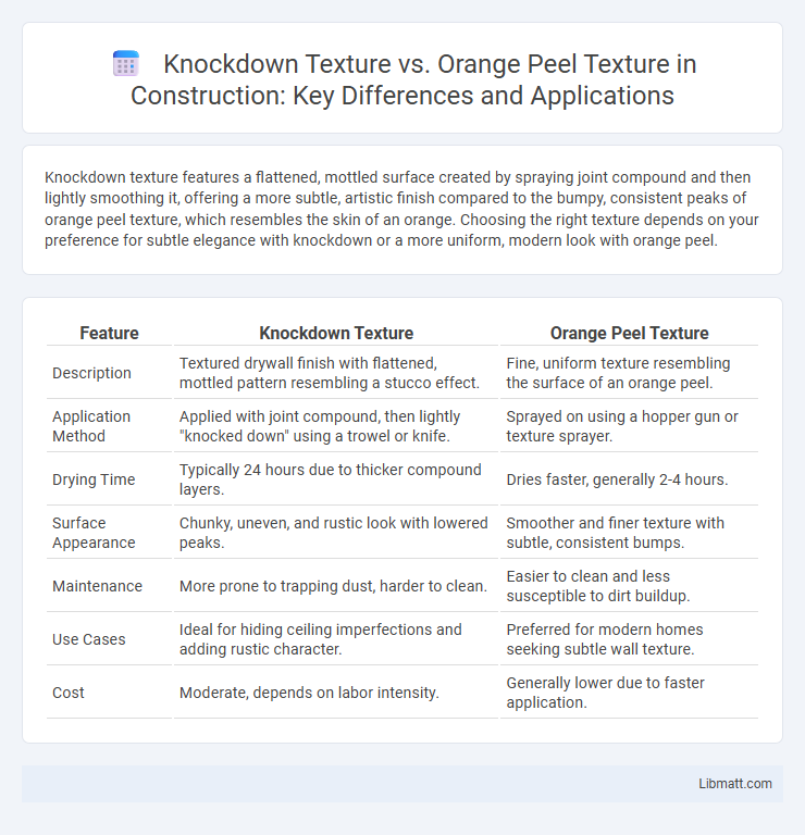 Knockdown Texture vs. Orange Peel Texture in Construction: Key Differences and Applications