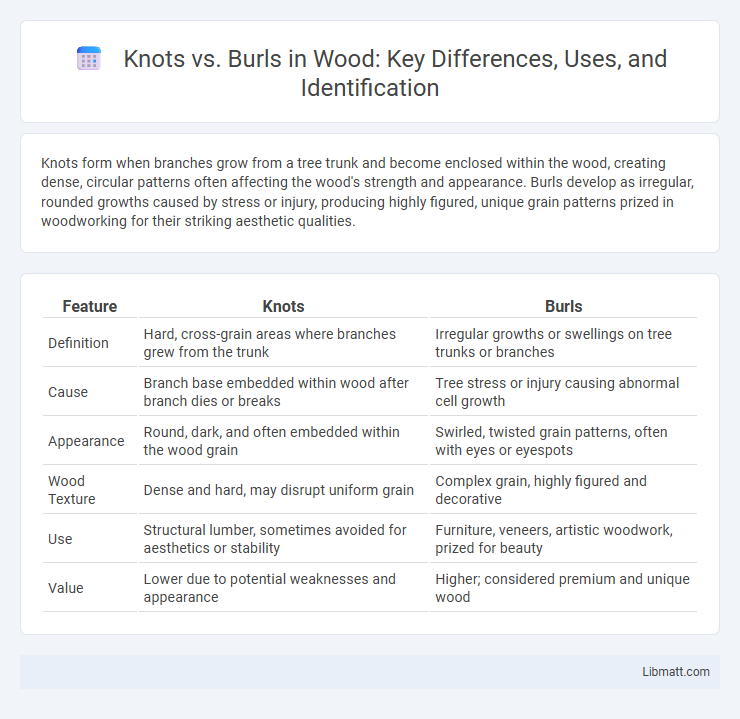 Knots vs. Burls in Wood: Key Differences, Uses, and Identification