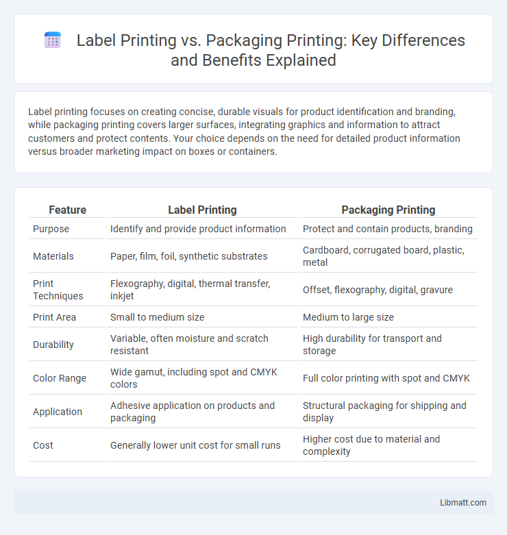 Label Printing vs. Packaging Printing: Key Differences and Benefits Explained