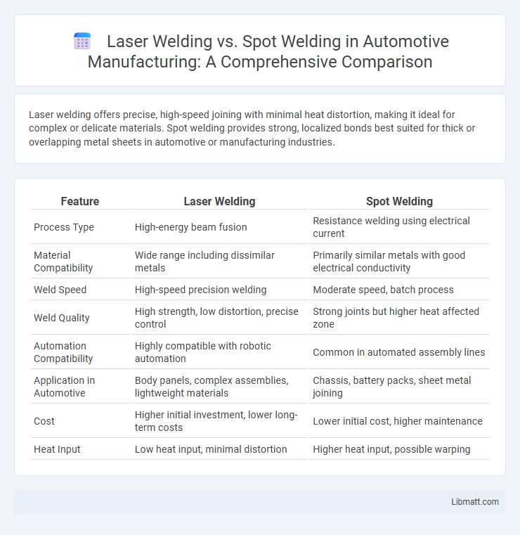 Laser Welding vs. Spot Welding in Automotive Manufacturing: A Comprehensive Comparison