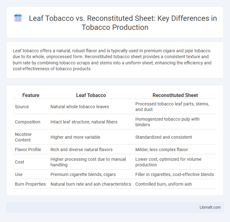 Leaf Tobacco vs. Reconstituted Sheet: Key Differences in Tobacco Production