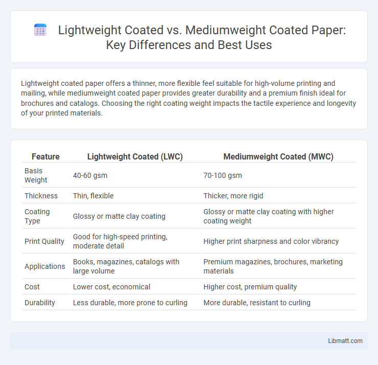 Lightweight Coated vs. Mediumweight Coated Paper: Key Differences and Best Uses