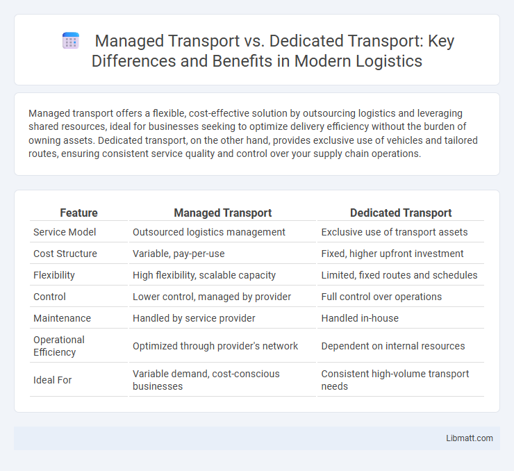 Managed Transport vs. Dedicated Transport: Key Differences and Benefits in Modern Logistics