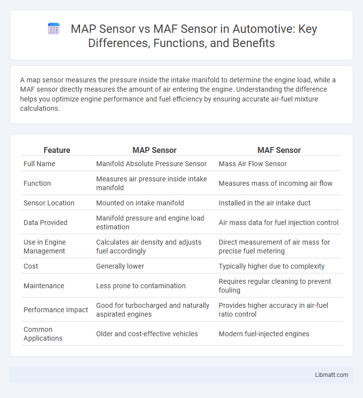 MAP Sensor vs MAF Sensor in Automotive: Key Differences, Functions, and Benefits