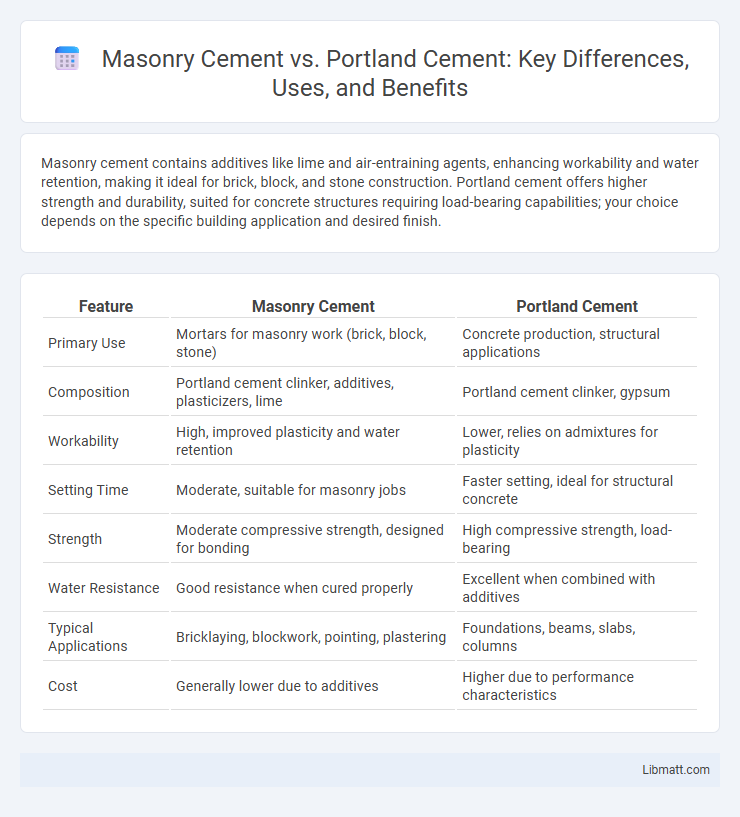 Masonry Cement vs. Portland Cement: Key Differences, Uses, and Benefits