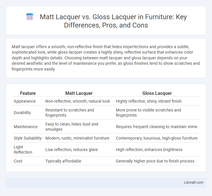 Matt Lacquer vs. Gloss Lacquer in Furniture: Key Differences, Pros, and Cons