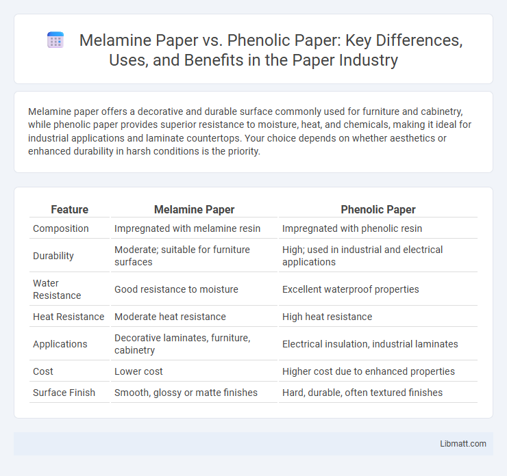 Melamine Paper vs. Phenolic Paper: Key Differences, Uses, and Benefits in the Paper Industry