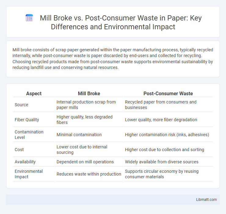 Mill Broke vs. Post-Consumer Waste in Paper: Key Differences and Environmental Impact