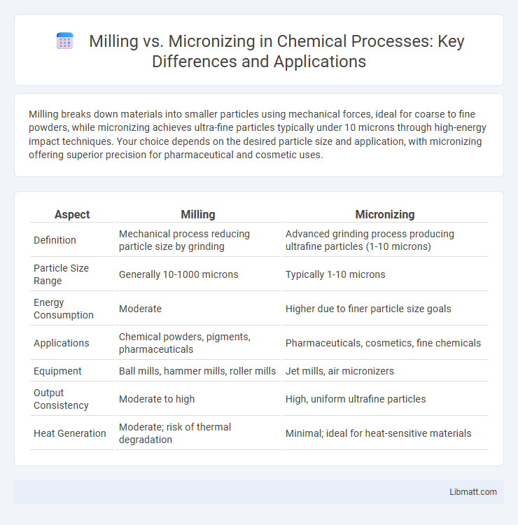 Milling vs. Micronizing in Chemical Processes: Key Differences and Applications