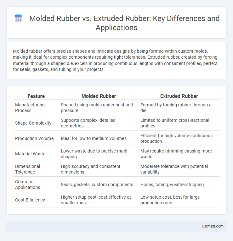 Molded Rubber vs. Extruded Rubber: Key Differences and Applications