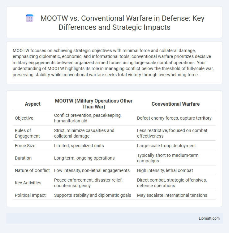 MOOTW vs. Conventional Warfare in Defense: Key Differences and Strategic Impacts
