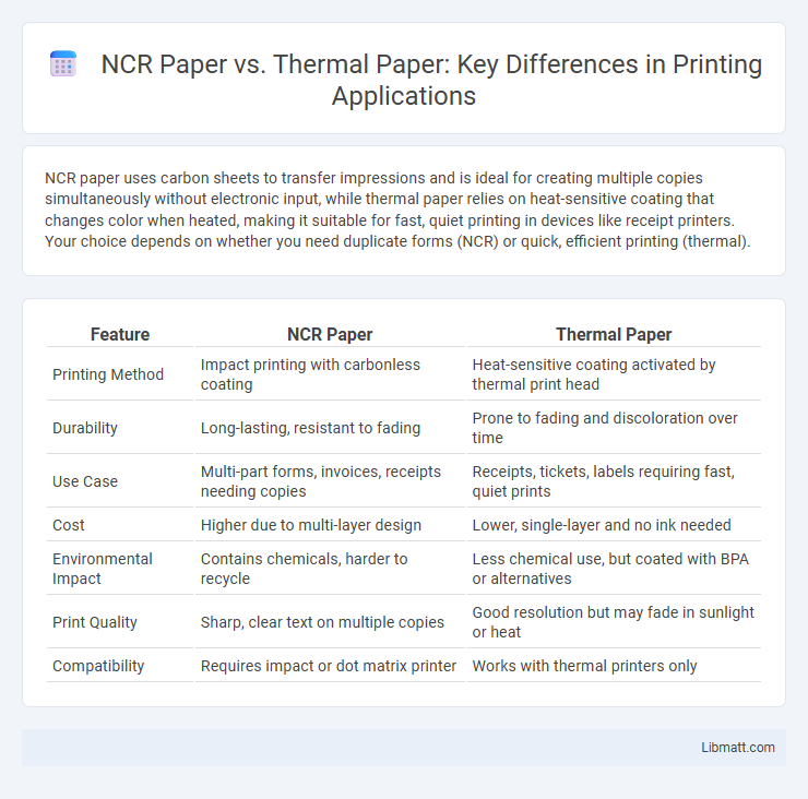 NCR Paper vs. Thermal Paper: Key Differences in Printing Applications