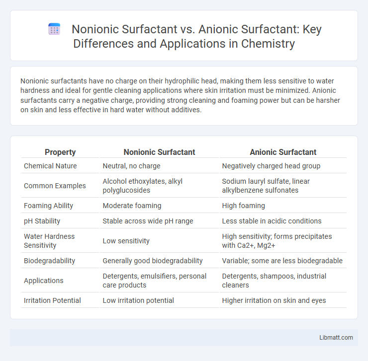 Nonionic Surfactant vs. Anionic Surfactant: Key Differences and Applications in Chemistry