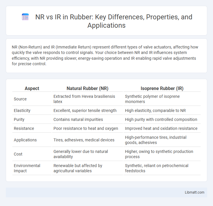 NR vs IR in Rubber: Key Differences, Properties, and Applications