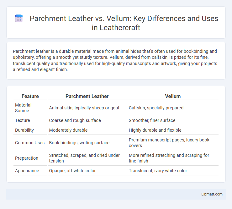 Parchment Leather vs. Vellum: Key Differences and Uses in Leathercraft
