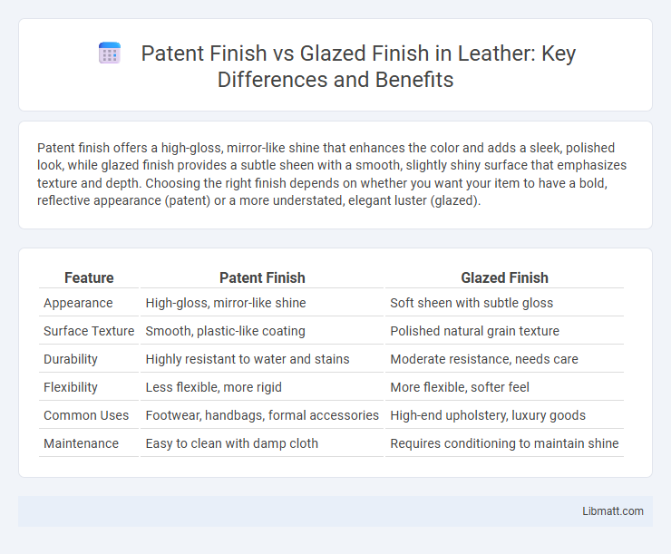 Patent Finish vs Glazed Finish in Leather: Key Differences and Benefits