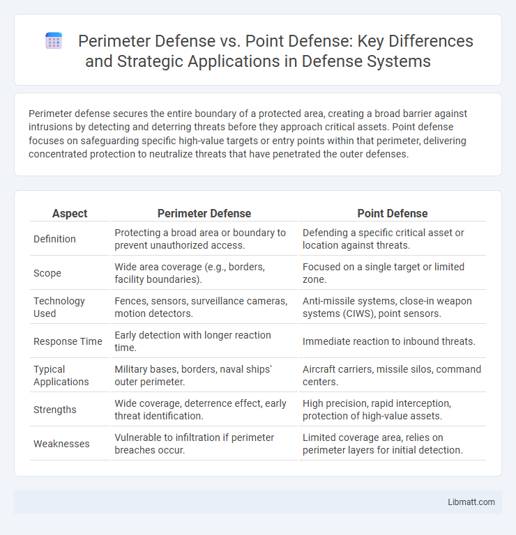 Perimeter Defense vs. Point Defense: Key Differences and Strategic Applications in Defense Systems