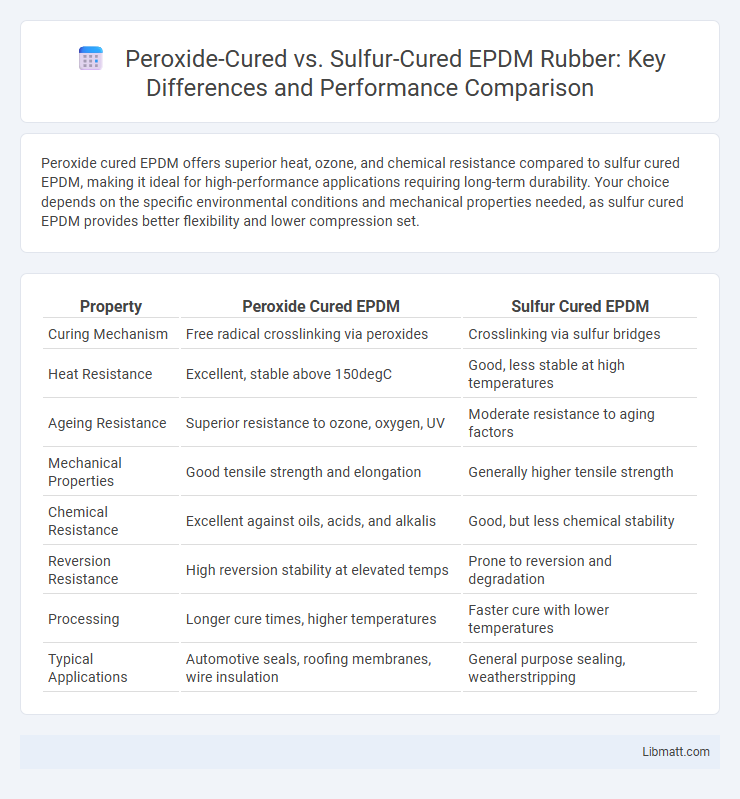 Peroxide-Cured vs. Sulfur-Cured EPDM Rubber: Key Differences and Performance Comparison