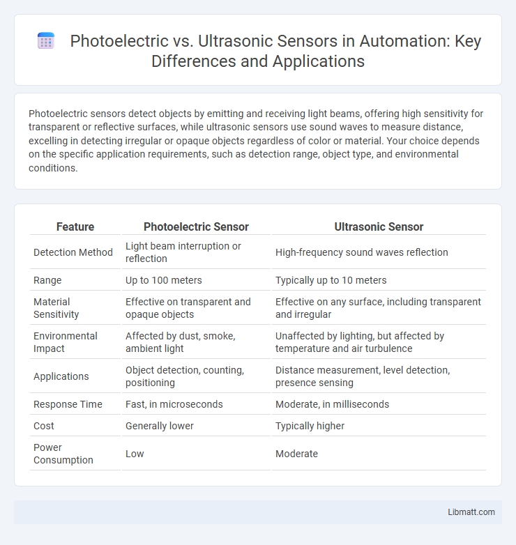 Photoelectric vs. Ultrasonic Sensors in Automation: Key Differences and Applications