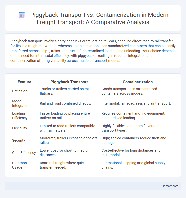 Piggyback Transport vs. Containerization in Modern Freight Transport: A Comparative Analysis