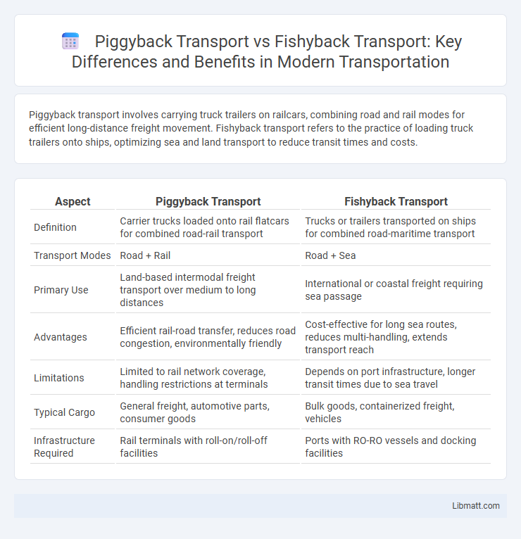Piggyback Transport vs Fishyback Transport: Key Differences and Benefits in Modern Transportation