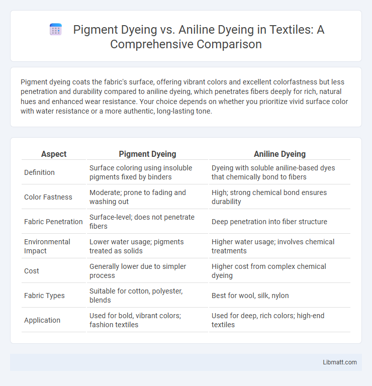 Pigment Dyeing vs. Aniline Dyeing in Textiles: A Comprehensive Comparison