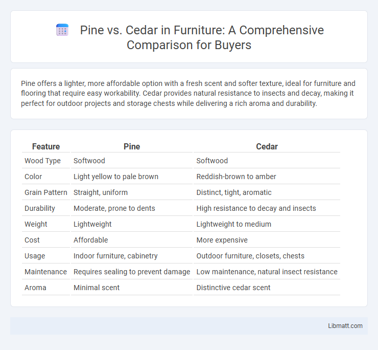 Pine vs. Cedar in Furniture: A Comprehensive Comparison for Buyers