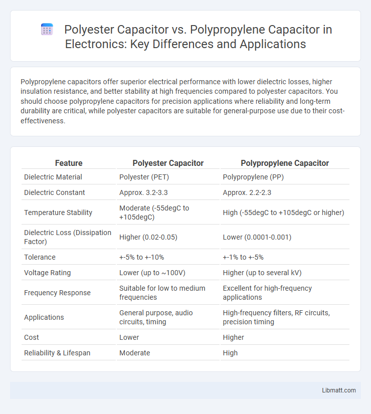 Polyester Capacitor vs. Polypropylene Capacitor in Electronics: Key Differences and Applications