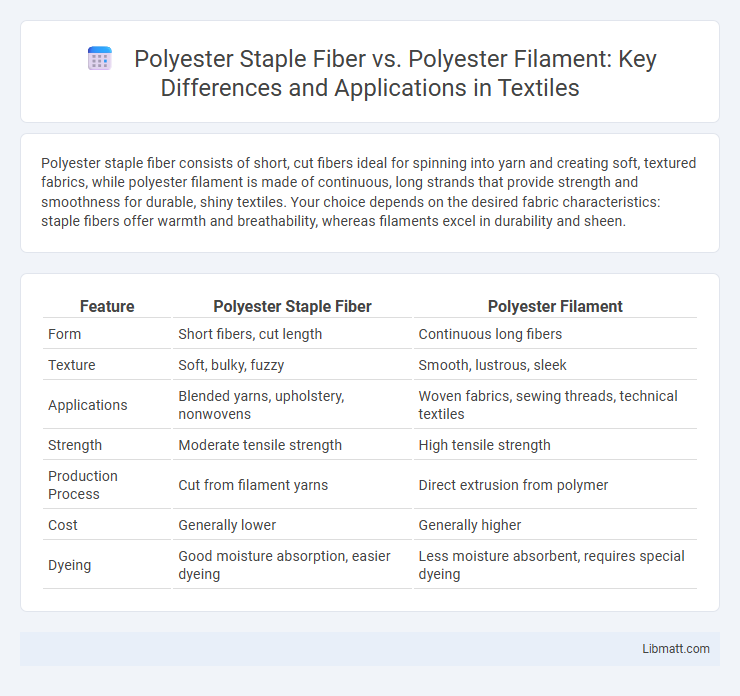 Polyester Staple Fiber vs. Polyester Filament: Key Differences and Applications in Textiles