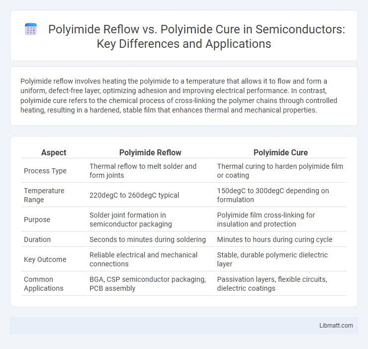 Polyimide Reflow vs. Polyimide Cure in Semiconductors: Key Differences and Applications